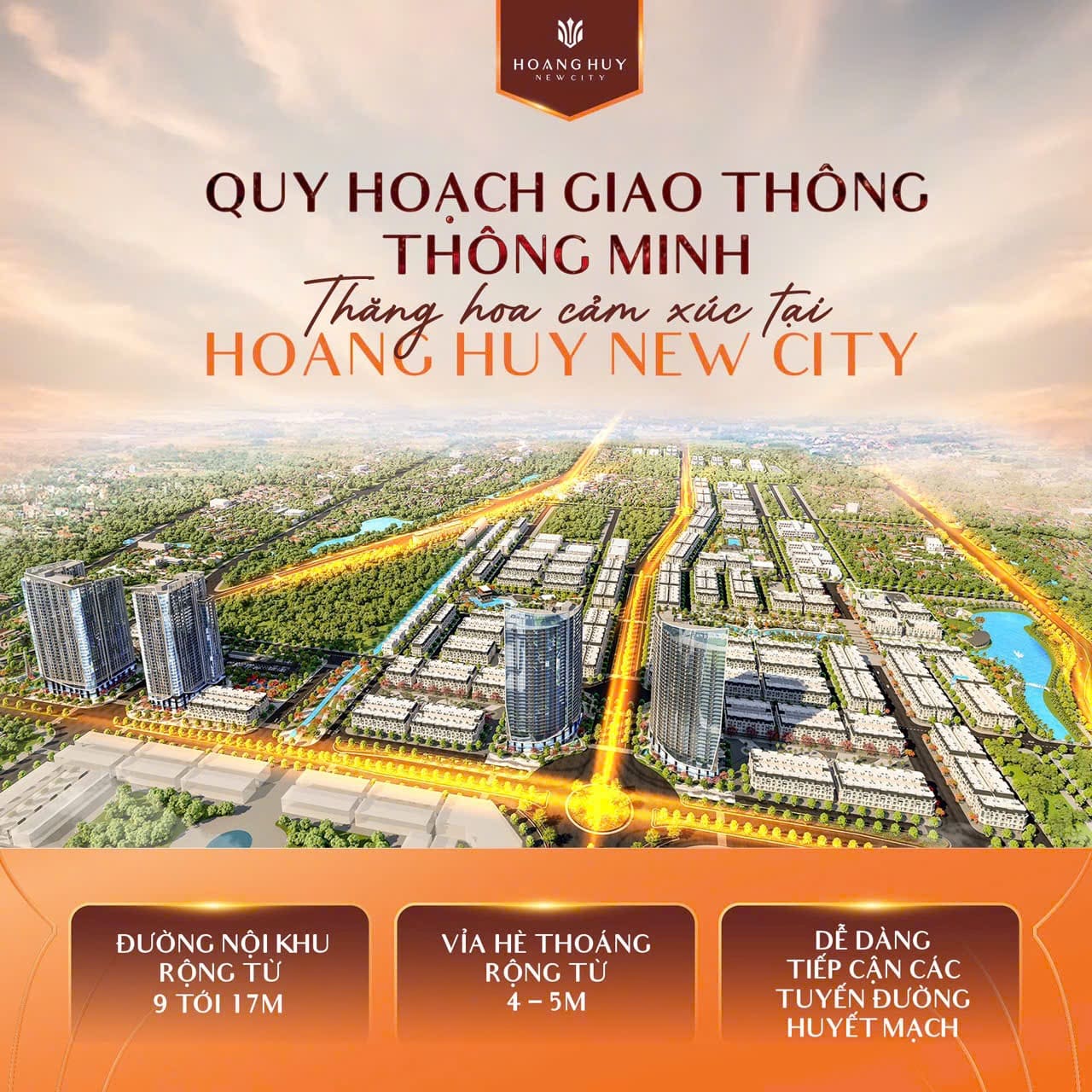 Phối cảnh tổng thể dự án Hoàng Huy New City quy mô gần 50ha, phát triển bởi Tập đoàn Hoàng Huy